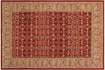 handmade Transitional Kafkaz Chobi Ziegler Red Lt. Green Hand Knotted RECTANGLE 100% WOOL area rug 9 x 12